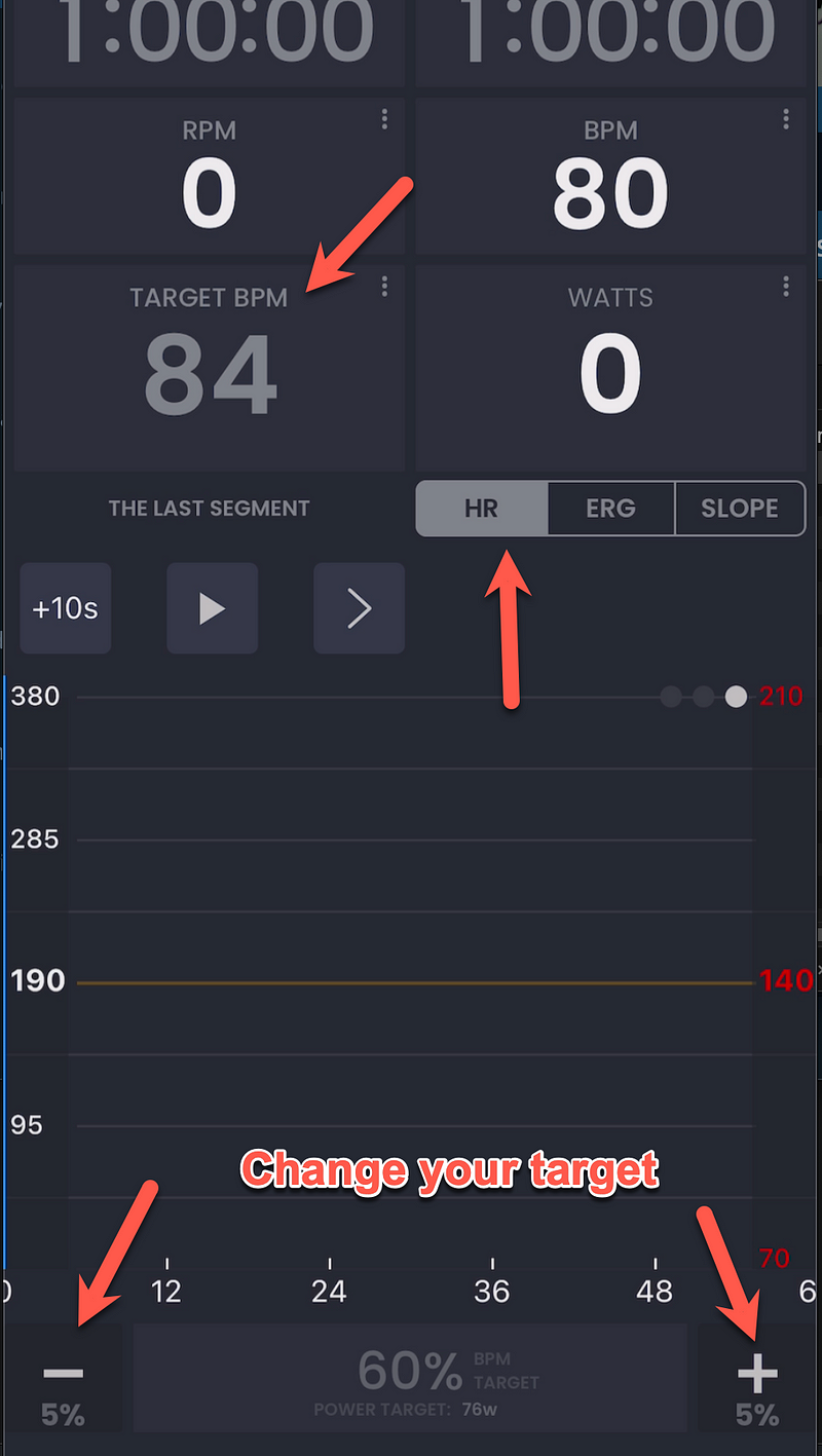 Heartrate training mode. Perfect for Zone 2